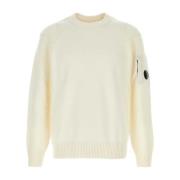 Ivory Wool Blend Sweater C.p. Company , White , Heren