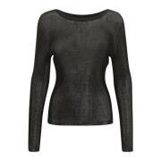 Diepe Rug Blouse Zwart Gestuz , Black , Dames