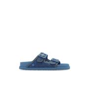 Slippers Arizona Stone Washed Birkenstock , Blue , Dames