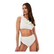 Hoge taille witte bikinibroek Undress Code , White , Dames