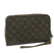 Pre-owned Canvas clutches Louis Vuitton Vintage , Brown , Dames