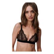 Romantische Golvende Geborduurde Beha Undress Code , Black , Dames