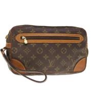 Pre-owned Canvas clutches Louis Vuitton Vintage , Brown , Dames