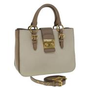 Pre-owned Leather handbags Miu Miu Pre-owned , Beige , Dames