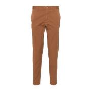 Casual Katoenen Broek Incotex , Brown , Heren