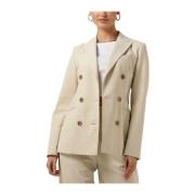 Beige Alexina Dames Blazer Semicouture , Beige , Dames