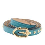 Pre-owned Leather belts Burberry Vintage , Blue , Dames