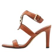 Pre-owned Leather sandals Gucci Vintage , Brown , Dames