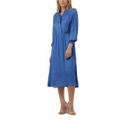 Blauwe Cassie Jurk Midi Stijl Co'Couture , Blue , Dames