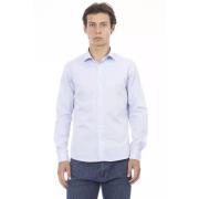 Elegant Slim Fit Overhemd van Lichtblauw Katoen Baldinini , Blue , Her...