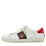 Pre-owned Leather sneakers Gucci Vintage , White , Dames