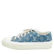 Pre-owned Denim sneakers Louis Vuitton Vintage , Blue , Dames