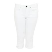 Witte Denim Jeans voor Stijlvolle Look Burberry , White , Dames