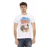 Klassiek Ronde Hals T-shirt Trussardi , White , Heren