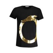 Zwart Katoenen Logo Print T-shirt Trussardi , Black , Dames