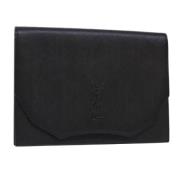 Pre-owned Leather clutches Yves Saint Laurent Vintage , Black , Dames