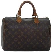 Pre-owned Canvas handbags Louis Vuitton Vintage , Brown , Dames