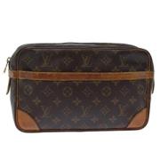 Pre-owned Canvas clutches Louis Vuitton Vintage , Brown , Dames