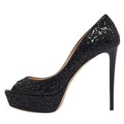 Pre-owned Fabric heels Jimmy Choo Pre-owned , Black , Dames