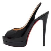 Pre-owned Leather heels Christian Louboutin Pre-owned , Black , Dames