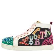 Pre-owned Leather sneakers Christian Louboutin Pre-owned , Multicolor ...