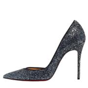 Pre-owned Fabric heels Christian Louboutin Pre-owned , Gray , Dames