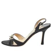 Pre-owned Satin sandals Jimmy Choo Pre-owned , Black , Dames