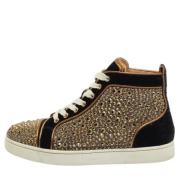 Pre-owned Leather sneakers Christian Louboutin Pre-owned , Black , Dam...