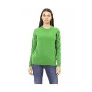 Smaragdgroene Elegantie Wol Kasjmier Trui Baldinini , Green , Dames