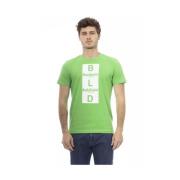 Groene Elegante Katoenen T-shirt Baldinini , Green , Heren