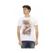 Grafisch Front Wit T-shirt Trussardi , White , Heren