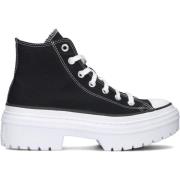 Zwarte hoge sneakers met profielzool Converse , Black , Dames