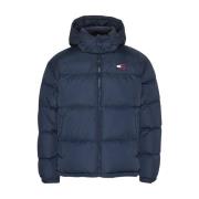 Down Jackets Tommy Jeans , Blue , Heren