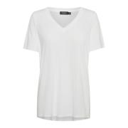 Oversized T-shirt in gebroken wit Soaked in Luxury , White , Dames