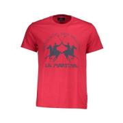 Elegant Roze Tee met Tijdloze Elegantie La Martina , Red , Heren