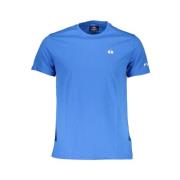 Blauw T-shirt met geborduurd logo La Martina , Blue , Heren