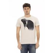 Kortemouw Katoenmix T-shirt Trussardi , Beige , Heren