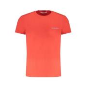 Rode Katoenen Logo Print T-shirt Trussardi , Red , Heren