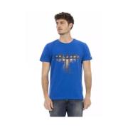 Stijlvol Blauw T-Shirt met Print Trussardi , Blue , Heren