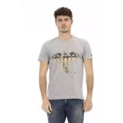 Verhoogd Casual Grijs Tee met Unieke Frontprint Trussardi , Gray , Her...