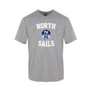 Maritiem Grijs Crewneck Heren T-Shirt North Sails , Gray , Heren