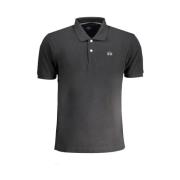 Zwart Katoenen Poloshirt met Borduurwerk La Martina , Black , Heren