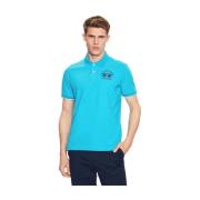 Blauw Katoenen Poloshirt met Logo La Martina , Blue , Heren