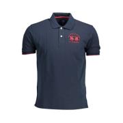 Blauw Poloshirt met Elegante Borduursels La Martina , Blue , Heren