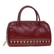 Pre-owned Leather handbags Yves Saint Laurent Vintage , Red , Dames