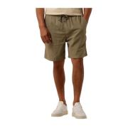 Groene Linnen Shorts voor Zomer Forét , Green , Heren