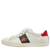 Pre-owned Leather sneakers Gucci Vintage , White , Dames