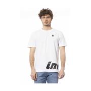 Logo Print Katoenen T-shirt Invicta , White , Heren