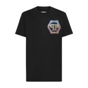 Zwart Tee Shirt Philipp Plein , Black , Heren