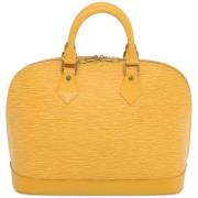 Pre-owned Leather handbags Louis Vuitton Vintage , Yellow , Dames